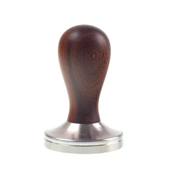 

Professional Wooden handle Coffee Tamper 304 Stainless Steel Base 58.35MM Espresso Hammer