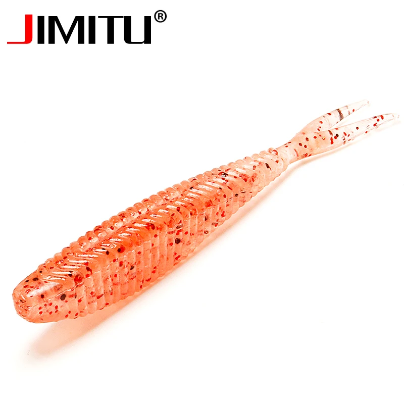 JIMITU мягкие приманки 15 шт. рыболовные набор вилка хвост 6 см 1 5 г wobler карп джигггинг