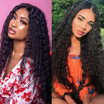 Sapphire Water Wave Bundles With Closure Brazilian Hair Weave Bundles With Closure Remy Curly Human Hair 3 Bundles With Closure 4
