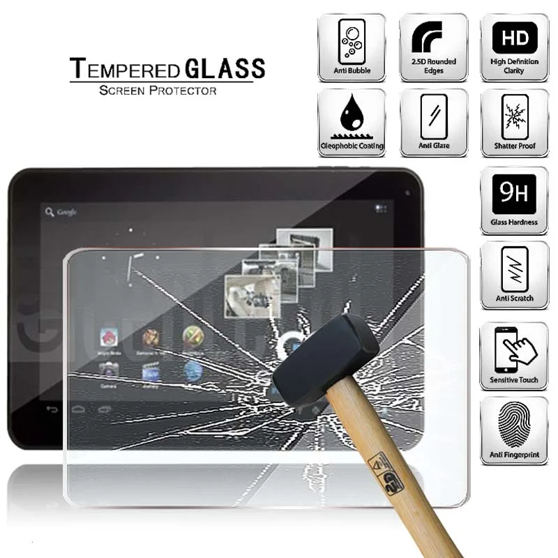 

Tablet Tempered Glass Screen Protector Cover for GoClever Tab R104 10.1 Inch Ultimate Anti-Scratch HD Tempered Film