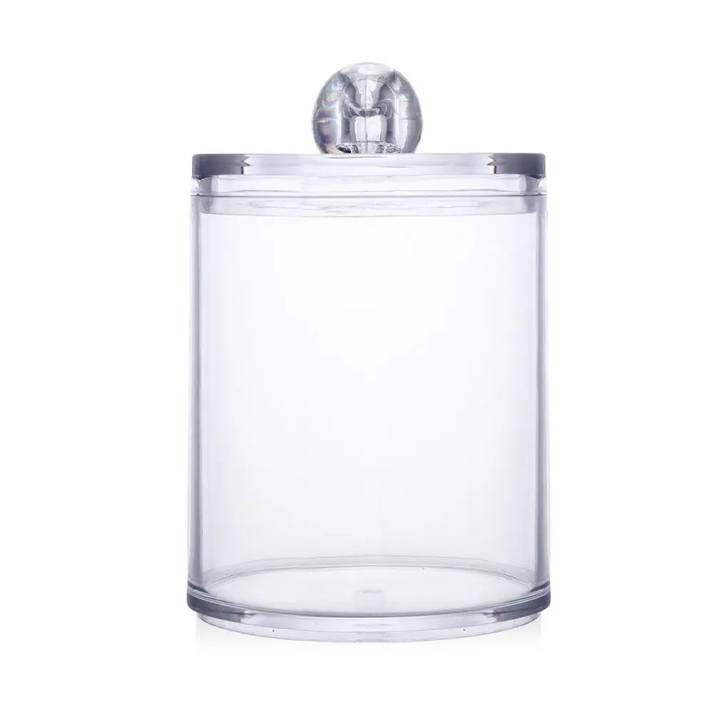 Акриловый чехол для хранения ватных палочек для макияжа, контейнер для удаления ногтей с 120 ватными палочками - Цвет: Storage Box