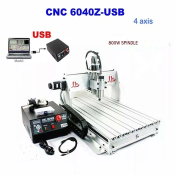 

CNC 6040Z 4 AXIS ENGRAVER ENGRAVING MACHINE USB ROUTER DRILLING MILLING CUTTER CARVING TOOL BALL SCREW ARTS POPULAR