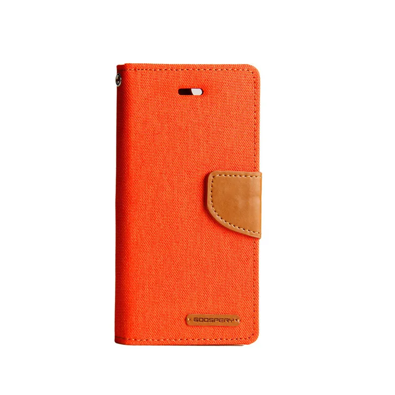 Orange MERCURY GOOSPERY для Iphone X чехол-подставка Холщовый кожаный флип-чехол-кошелек для Iphone 11 pro Чехол для Iphone11 pro max Coque чехол - Цвет: Orange