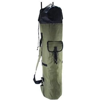 

Holder Large Capacity Adjustable Strap Wear Resistant Cylindrical Shape Shoulder Rectangle Reel Storage Portable Fishing Rod Bag