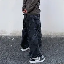 

High street cargo wide-leg pants couple beam pants 2021 spring autumn new aesthetic hip hop style casual loose trousers trend
