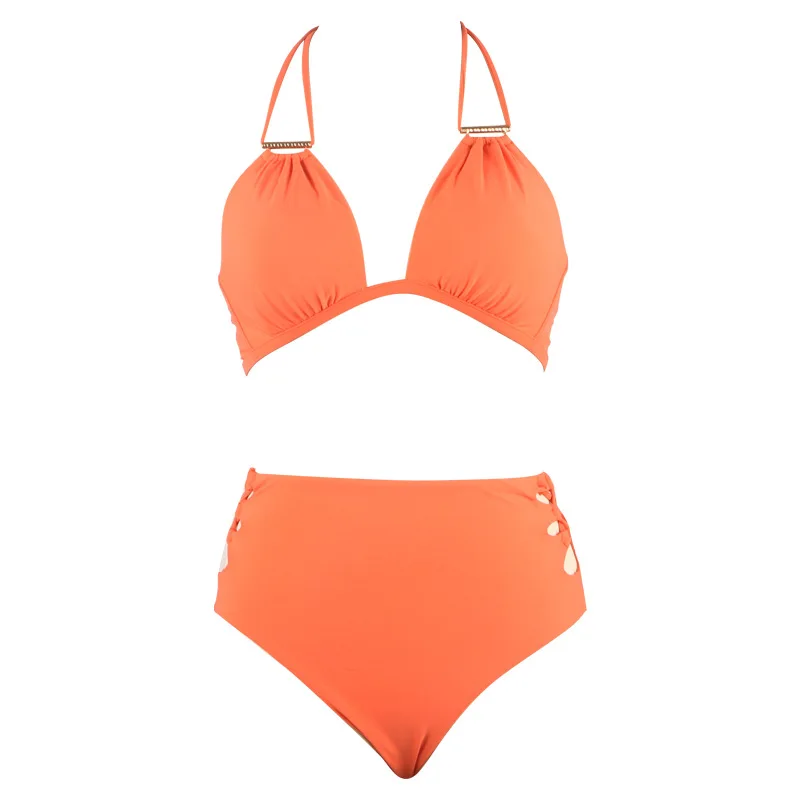 

New Solid Sexy Bikini Set Two-Piece Swimwear Women Bathing Suit Multi-color Optional Fashion Swimming Suit Seaside Beach Bikini