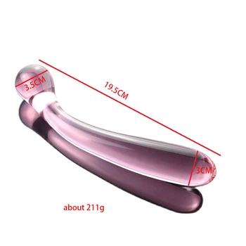 19.5cm Glass Dildos Adult Sex Toy Tentacles Flesh Pink Black Anus G-Spot Stimulation Vaginal Massage Women Masturbation 5
