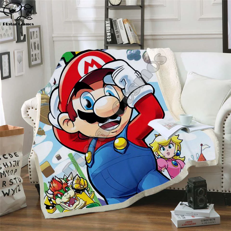 Hot Item Fleece Blanket Sonic-Printed Super-Mario Flannel Warm Girl Boy Children Bed Anime 3d-Design ZemGVeLVn