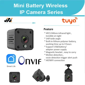 

Tuya 1080P Mini WiFi Camera Battery Powered IP Camera Onvif Video Camcorder Potrable Webcam Recorder with Alexa Google Home