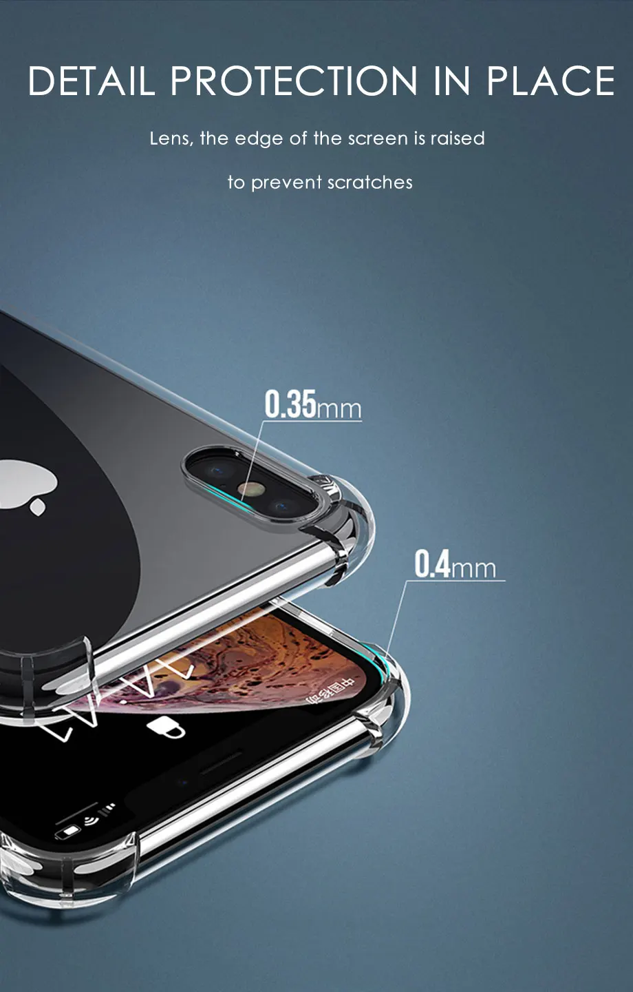 Противоударный силиконовый чехол для телефона для iphone X XS Max XR 7 Plus 8 6 6S Plus Мягкий Прозрачный чехол для iphone 11 Pro Max задняя крышка