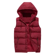 Жилет мужской осенний и зимний мужской с капюшоном пуховый хлопковый Толстый жилет корейский стиль приталенный Молодежный модный мужской жилет