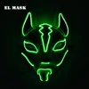 Anime Expro Decor Japanese Fox Mask Neon Led Light Cosplay Mask Halloween Party Rave Led Mask Dance DJ Payday Costume Props ► Photo 3/6