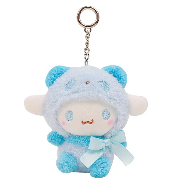 Sanrio 10cm Kuromi My Melody KT Cat PC Dog Hello Kitty Keychain  Anime Plush Figure Pendant Accessories Cute Animals Toys 2
