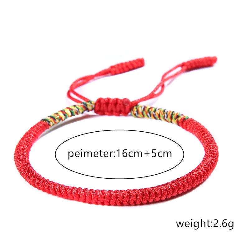Multicolor Thread Bracelet Tibetan Buddhism Love Lucky Charm for Women Men Handmade knot Rope bracelet jewelry