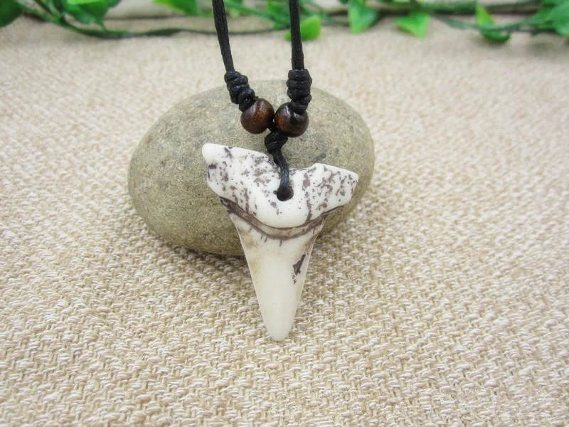 Антикварное ожерелье с подвеской в виде зуба акулы, имитация яка с бычьей костью, панк ожерелье для мужчин, ювелирные изделия