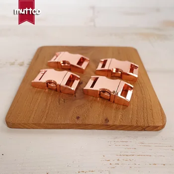 

10pcs/lot Curved Side quick Release Buckles for 15mm pet collar Security lock DIY accessories top quality Zinc Alloy QZ-15R