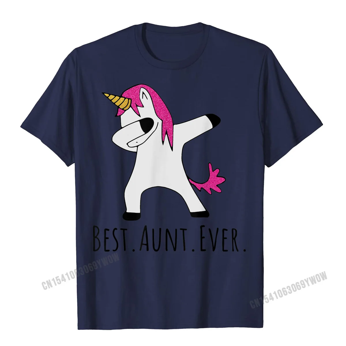 Round Neck Summer Cotton Man T Shirt Printed Short Sleeve Tops & Tees 2021 New Fashion Customized Tee Shirts Top Quality Best Aunt Ever Dabbing Unicorn T-Shirt__784 navy