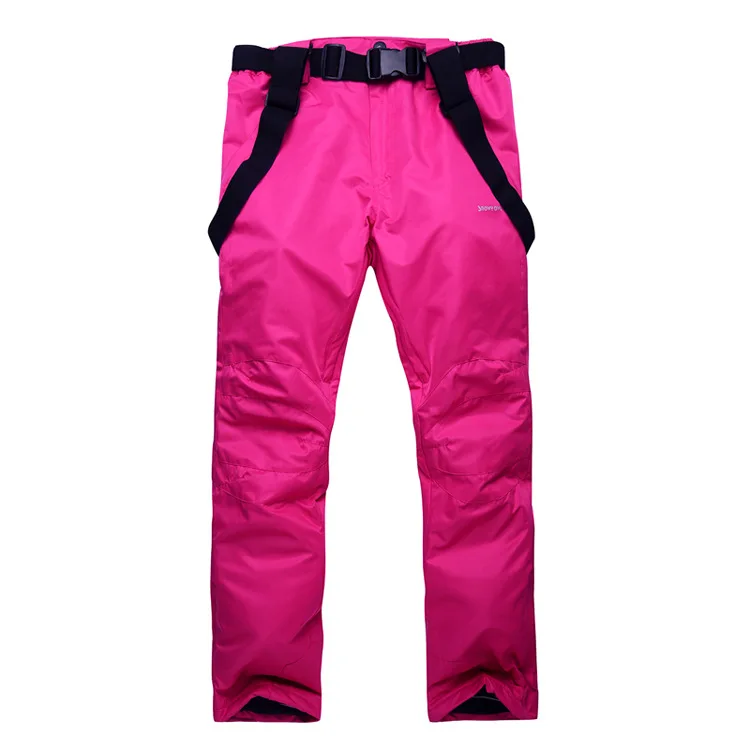 Новые зимние лыжные брюки мужские и женские двухслойные ветроустойчивые водонепроницаемые толстые теплые лыжные брюки