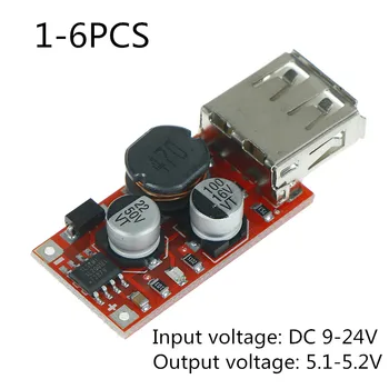 

One 6PCS 6-24V 12V/24V To 5V 3A CAR USB Charger Module DC Buck Step Down Converter 12V 5V Power Supply Module