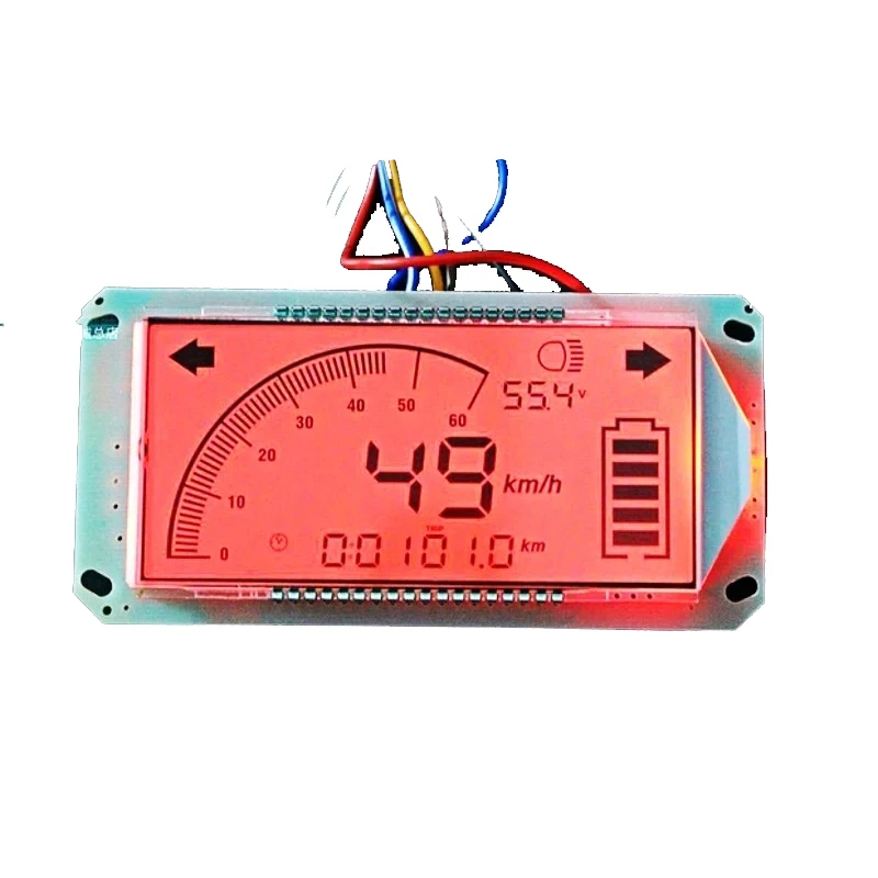 Вольтметр Напряжение индикатор Многофункциональный Вольтметр термометр спидометр для электрического велосипеда 48 V-72 V бумажный крафт пакет для вина/Полноцветный красный