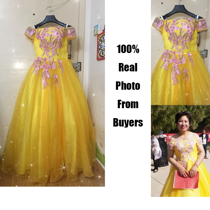 Quinceanera Dresses Off The Shoulder Gold Party Formal Ball Gown Luxury Lace Embroidery Solo Art Test Prom Dress Plus Size