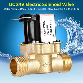 

Solenoid Valve for Water Air Pipeline 24V DC Solar Water Heater Normal Closed J99Store