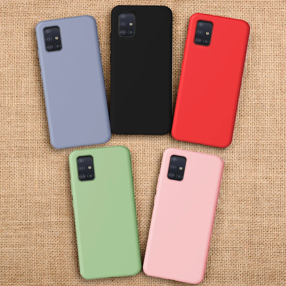 

For Samsung Galaxy A51 Back Case Slim Fit Soft TPU Phone Case Anti-Scratch Protective Cover Coque Funda For Samsung Galaxy A71