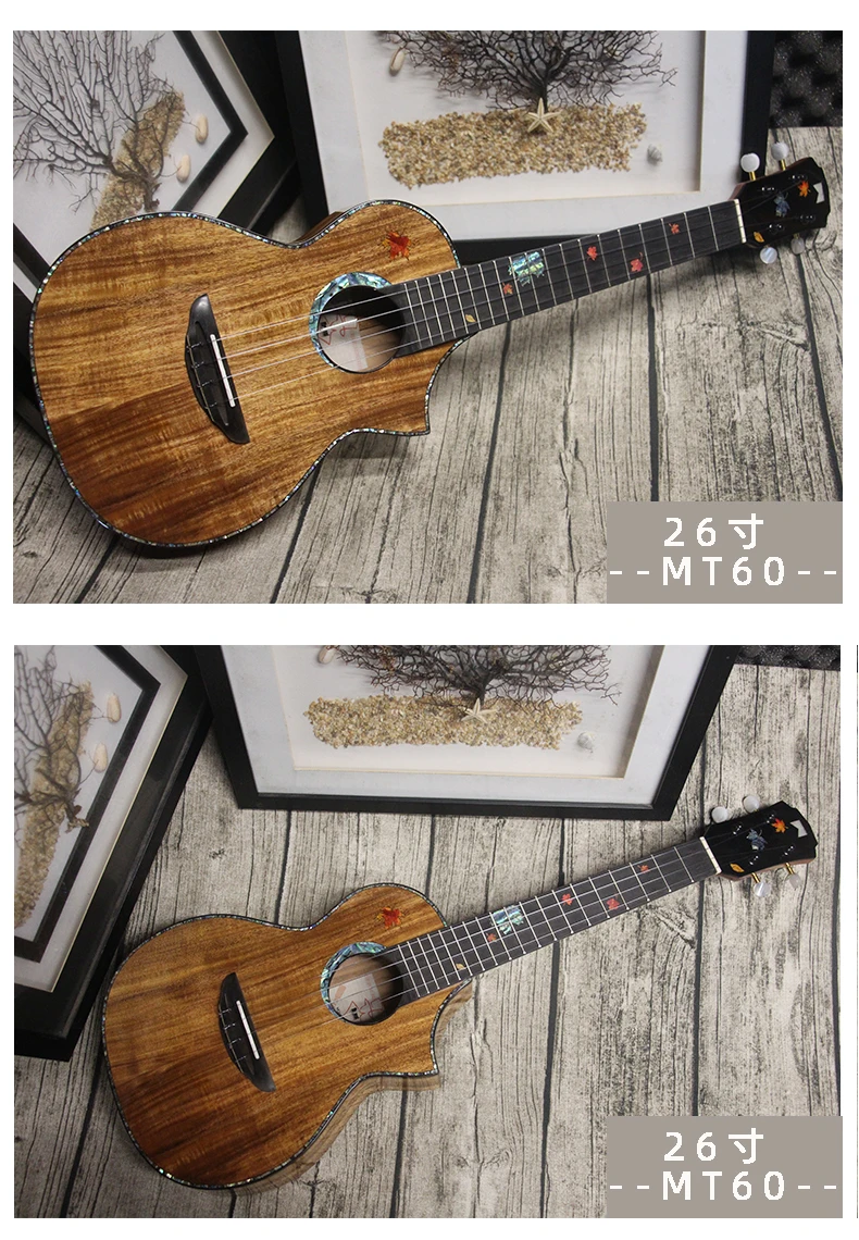 Mr Mai укулеле MT60 с Чехол, tenor solid koa ukuleles, твердая деревянная Гавайская гитара