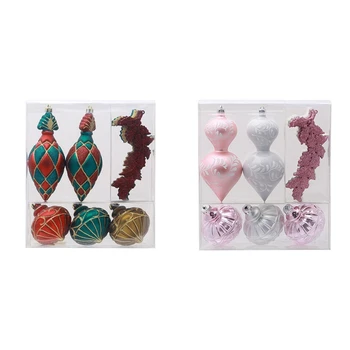 

Christmas Tree Decorations Balls Charm Shaped Hanging Set Plastic Home Decoration Gift Christmas Decoration