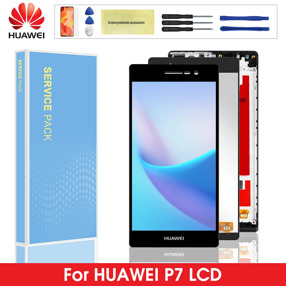 

P7 LCD For Huawei P7 LCD Touch Screen Digitizer Screen Assembly With Frame For Huawei Ascend P7 P7-L00 P7-L05 P7-L10