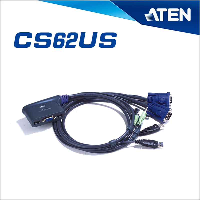 CS62US 2 порта VGA клавиш Коммутатор поддерживает USB беспроводная клавиатура и мышь