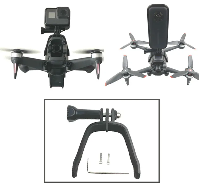 Drone Top Holder Camera Mount Bracket Expansion Bracket Set For DJI FPV GoPro 9 Instra360 Expansion Brackets Dropshipping New