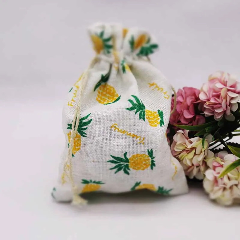 10 шт. 13x18 см стиль хлопок лен тканевый мешок для сбора пыли носки/choolate/Конфеты/ленты получить мешок домашнего Фламинго/Цветы Подарочная сумка - Цвет: same as pic