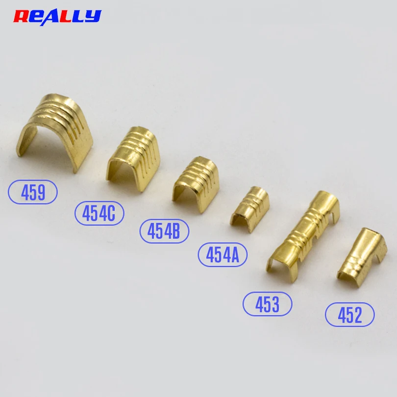 Cobre Anel Terminais Não-isolados Carro e Motocicleta Cabo Fio Butt Splice Crimp Conectores Dj454a Dj45c Dj453 452 u Forma de