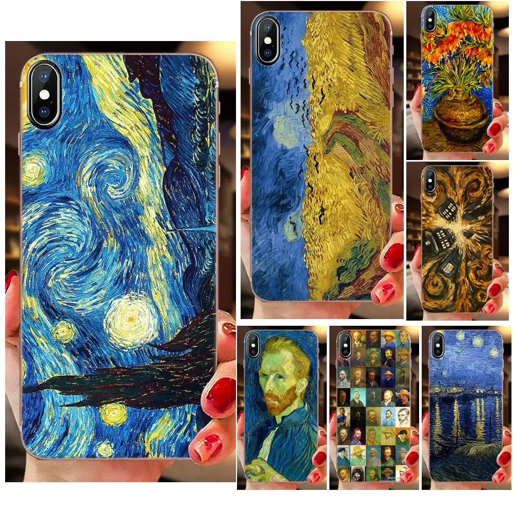 Van Gogh Tardis для Huawei Honor Mate Nova Note 20 20s 30 5 5I 5T 6 7I 7C 8A 8X 9X 10 Pro Lite Play Back Чехлы