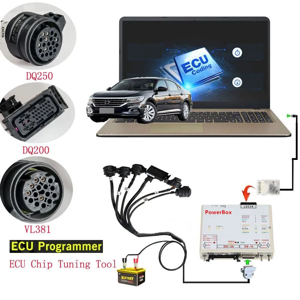 VAG Gearbox Adapter for DQ250 DQ200 VL381 VL300 DQ500 DL501 Read and Write work with ECU Programmer