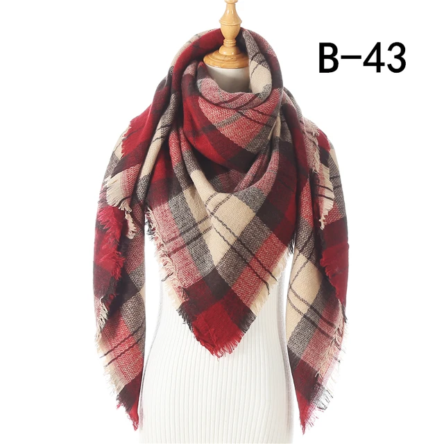 Designer 2021 knitted spring winter women scarf plaid warm cashmere scarves shawls luxury brand neck bandana pashmina lady wrap b43