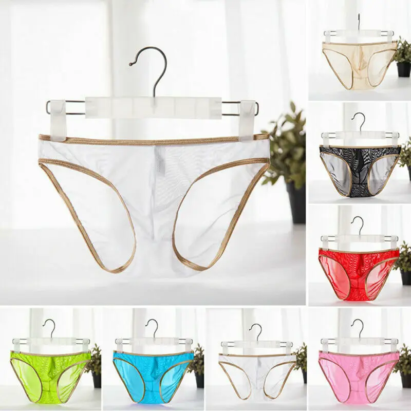

Fashion Mens Transparent Shorts Designer Ultra-thin Gauze Triangle Comfort Fit Breifs New