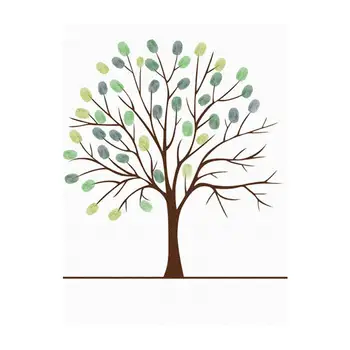 

1Pc Creative Fingerprint Tree Party Signature Painting Baby Birthday DIY Signature Tree Drawing Manual Home Hanging Picture