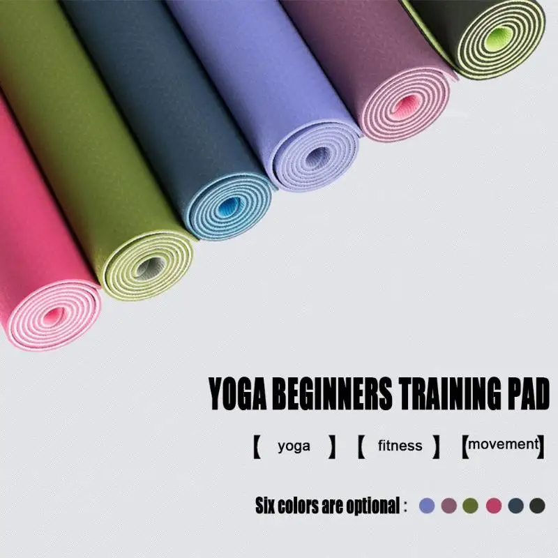 Универсальные уличные 6 мм TPE Нескользящие коврики для йоги безвкусный пилатес тренажерный зал упражнения спортивные подкладки для фитнеса