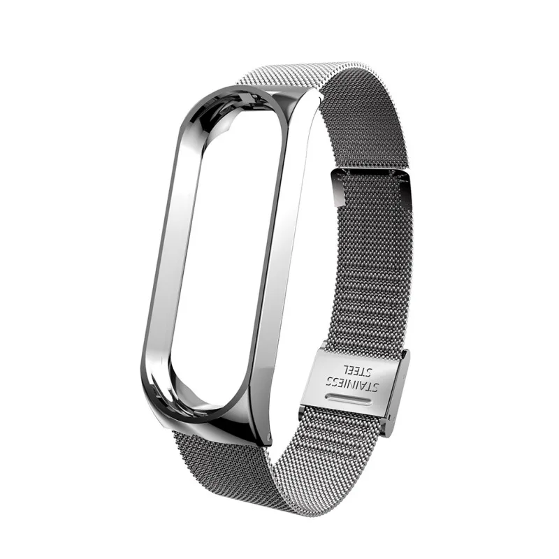 Смарт-браслет Rovtop с ремешком на запястье для Xiaomi mi 3 4 mi Band 4 3 ремешок металлический браслет ремешок из нержавеющей стали