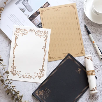 

Retro Vintage Kraft Paper Letter Wedding Invitation Writing Stationery Paper Pad Note Letter School Office Supplies High Quality