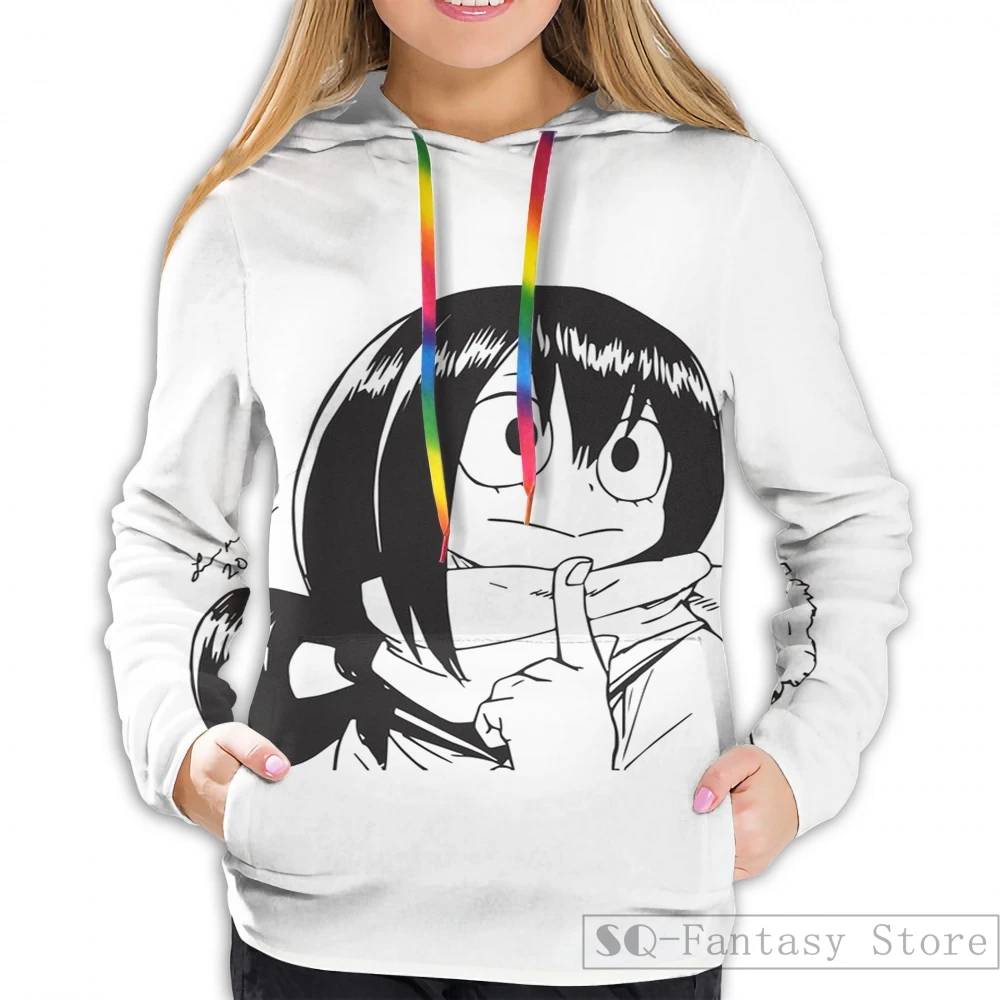Мужские толстовки, свитшоты для женщин забавные B& W Froppy(Tsuyu Asui) Повседневная Толстовка с принтом