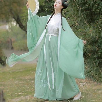 

Vintage Tang Suit Ancient Hanfu Dress Women Chinese Traditional Swordsman Costume Fairy Princess National Dance Clothing DL5326