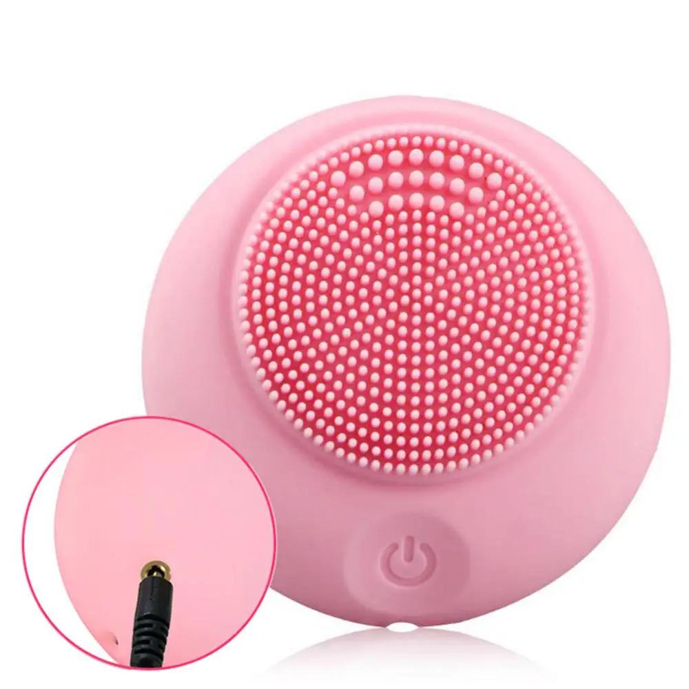 

Mini Electric Facial Cleaning Massage Brush Remove Blackheads Firming Skin Waterproof Silicone Facial Cleansing Devices