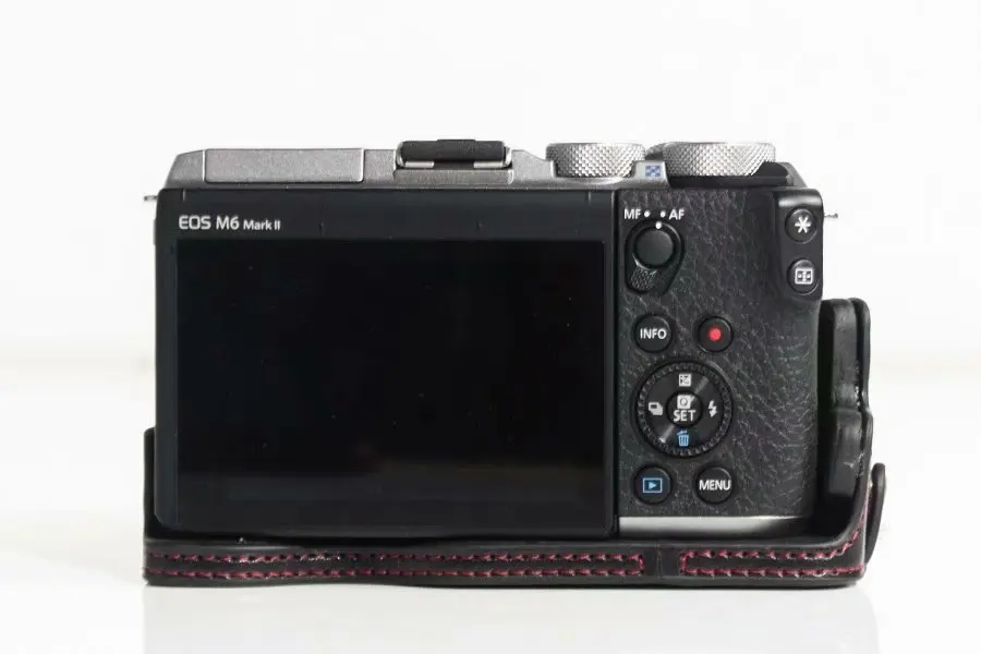 Из искусственной кожи корпуса для половины камеры для Canon EOSM6 EOSM6II M6 M6II Нижняя камера сумка крышка открытая батарея дизайн черный кофе коричневый