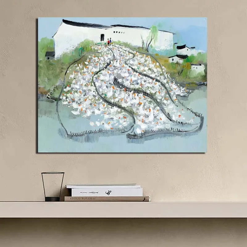Wu Guanzhong обои настенное искусство холст живопись плакаты принты современная