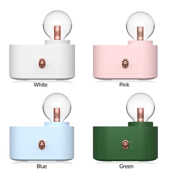 

350ml Bulb Shape Humidifier USB Rechargeable Water Mist Maker Diffuser Portable Moisturizing Atomizer