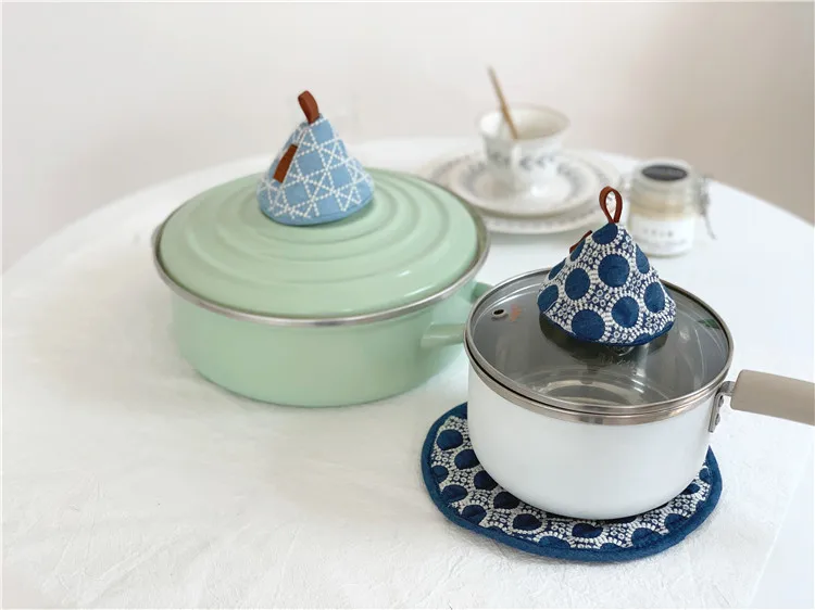 

Coaster Ins Quilted Embroidered Denim Insulation Pot Mat Fabric Heat Resistant Mat Placemat Placemats For Kitchen Table