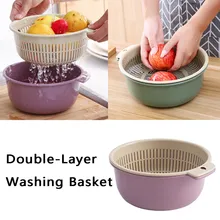 Многофункциональные двухслойные разделительные дизайнерские корзины из полипропиленового материала, корзины для фруктов, овощей, фруктов, одеяла для домашней кухни